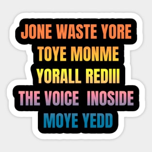 Jone waste Sticker